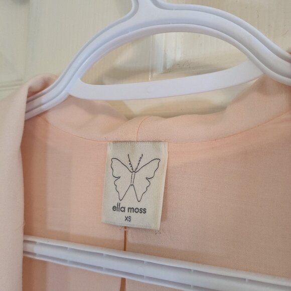 Ella Moss XS Peach Layered Scalloped Blouse - Picture 2 of 3